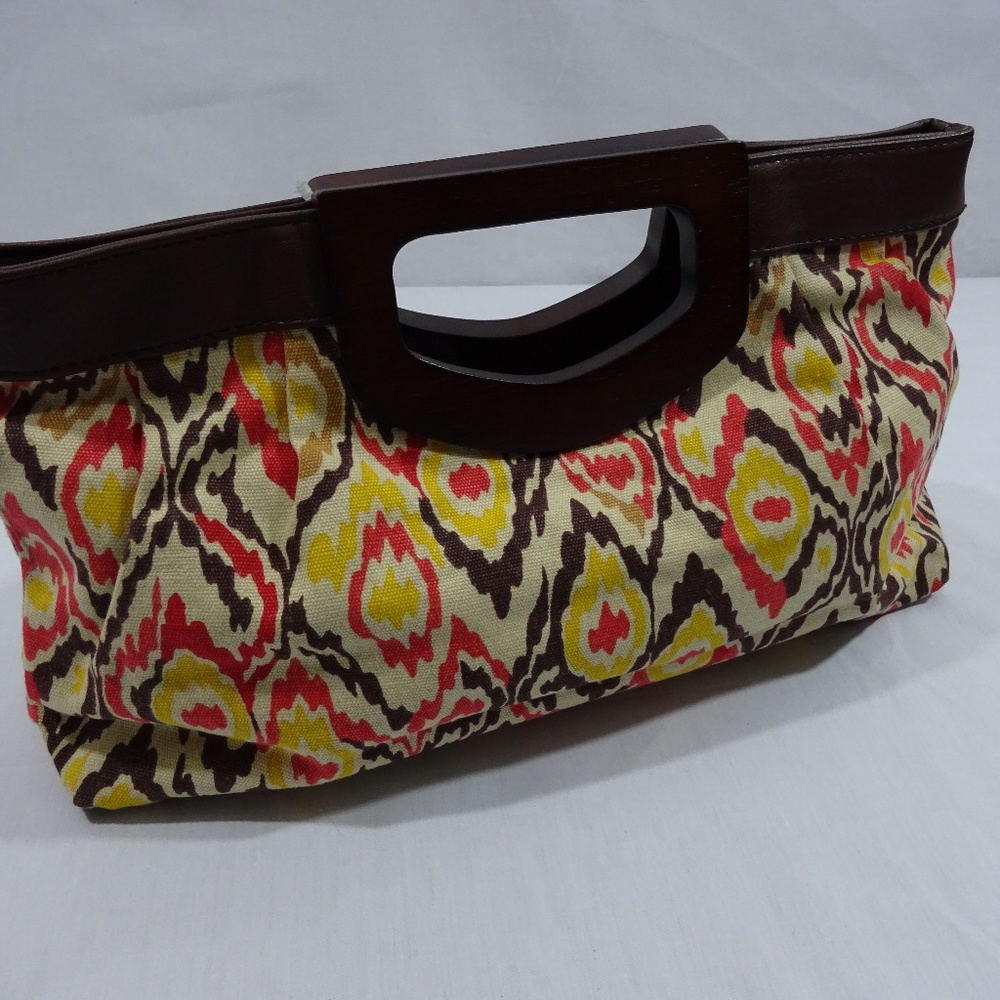 Nicole Miller Womens Handbag Top Wood Handle NWT - Picture 2 of 7